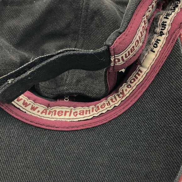 American Identity 1946 Specialty Apparel Hat Cap Strapback Black Red White - Picture 5 of 8